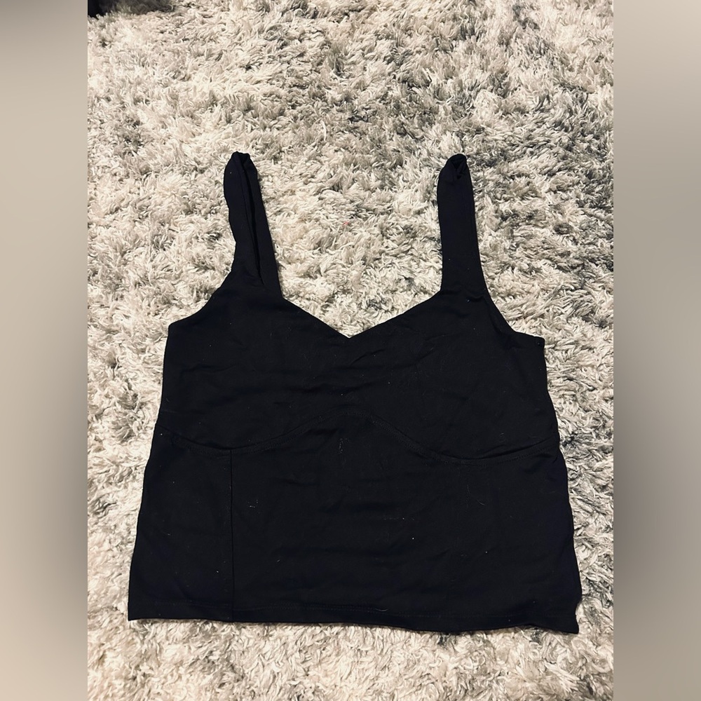 abercrombie and fitch black tank top 
size L
black
